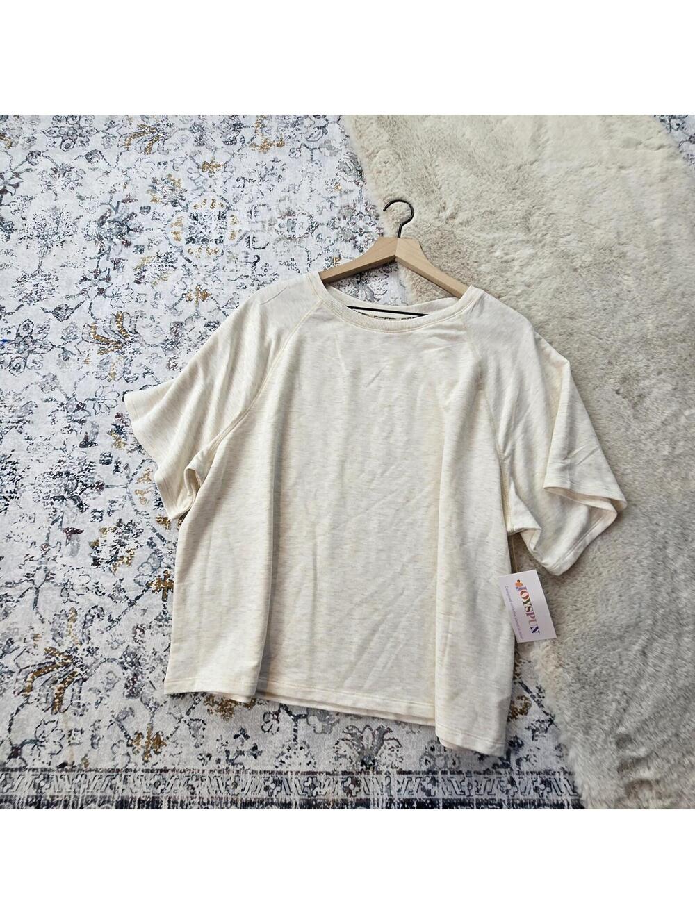 JoySpun Short Sleeve Lounge Sleepwear Top Women XL (16-18) - Picture 1 of 6